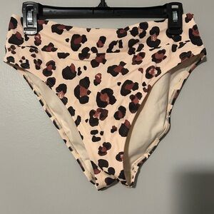 Adore Me Leopard Print High-Waisted Bikini Bottoms
